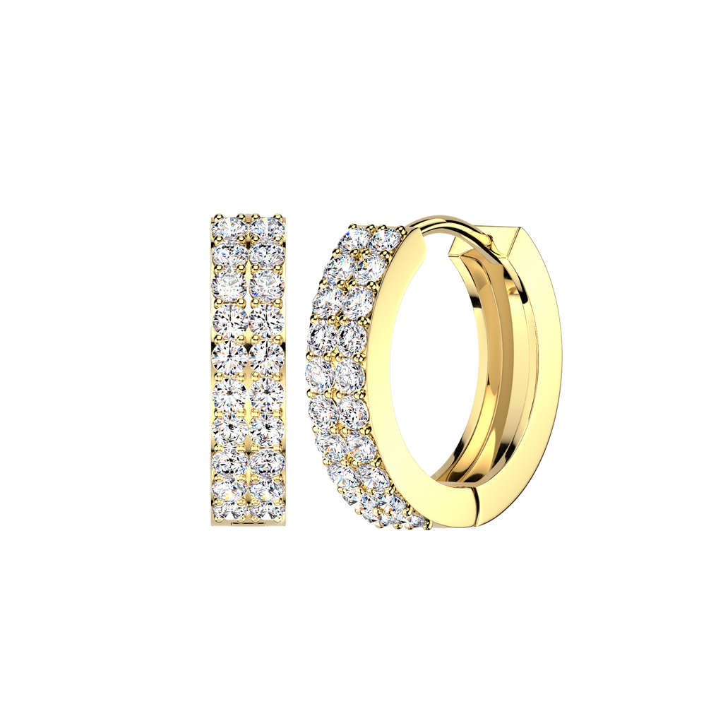 Double Row CZ Hoops