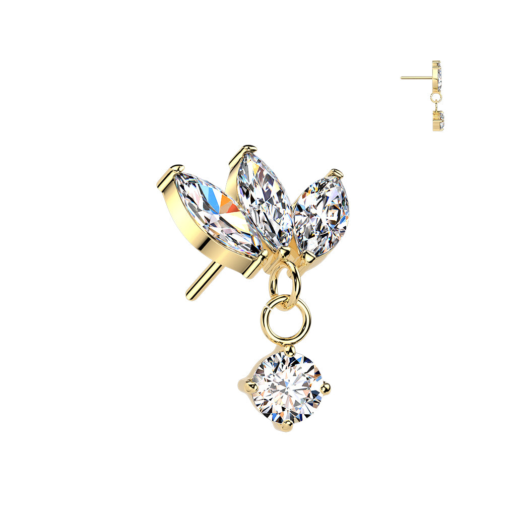 Marquise Crown With Round Dangle