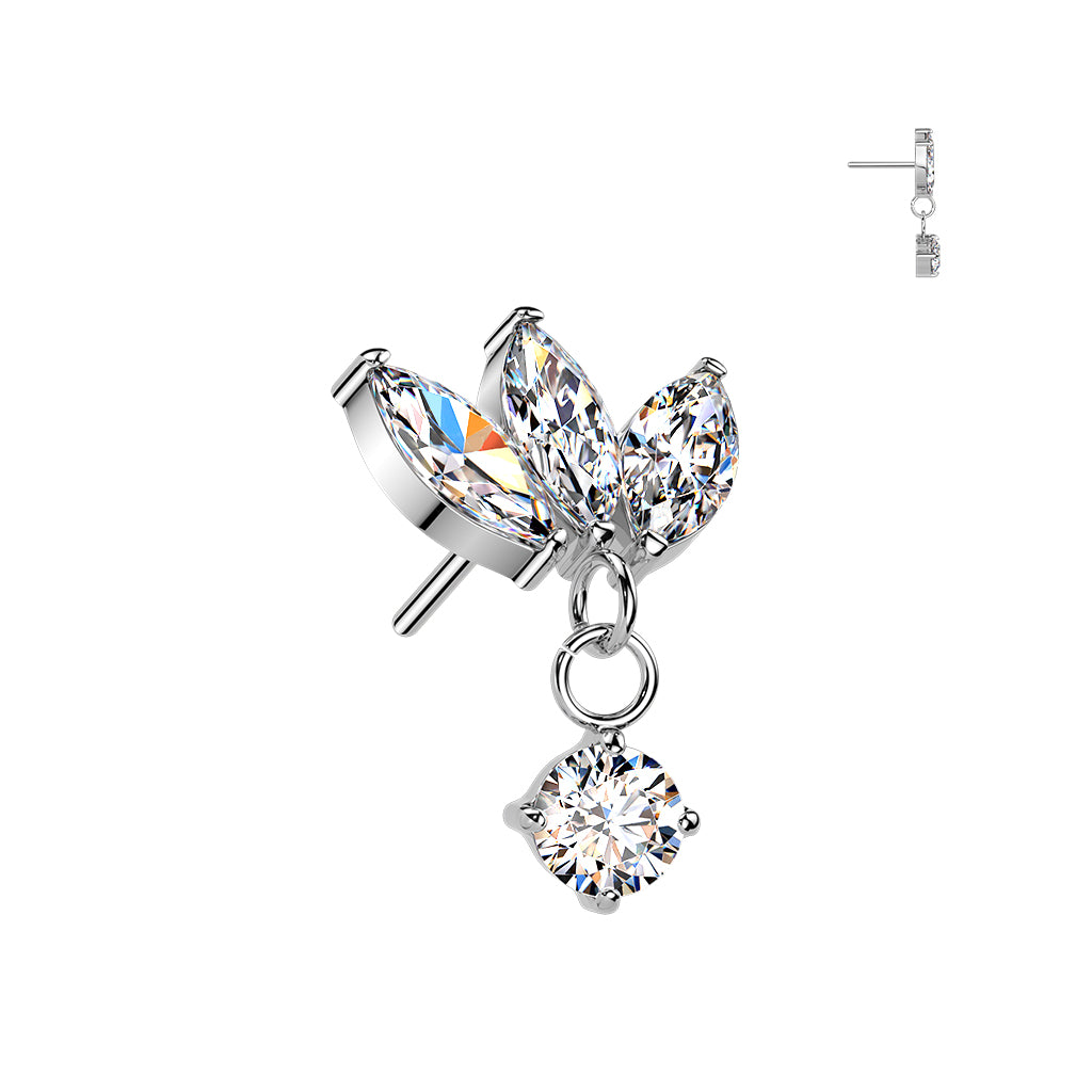 Marquise Crown With Round Dangle