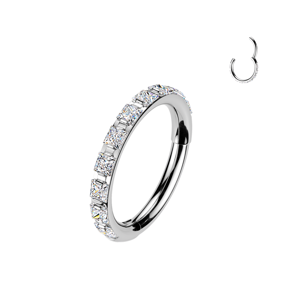 Studded Hinged Hoop