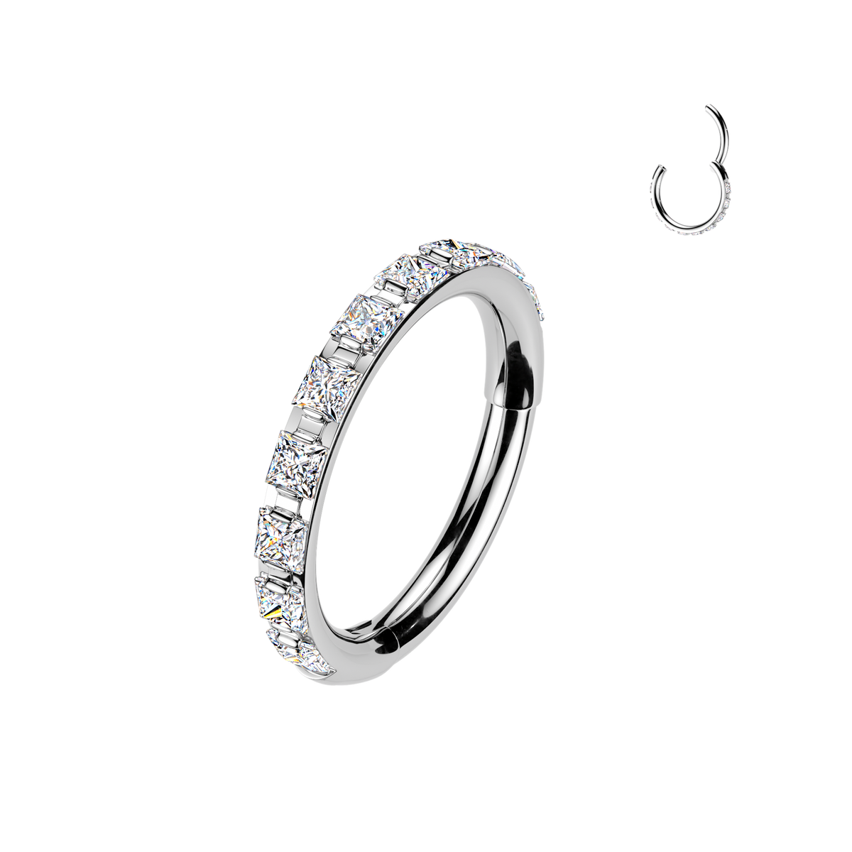 Studded Hinged Hoop