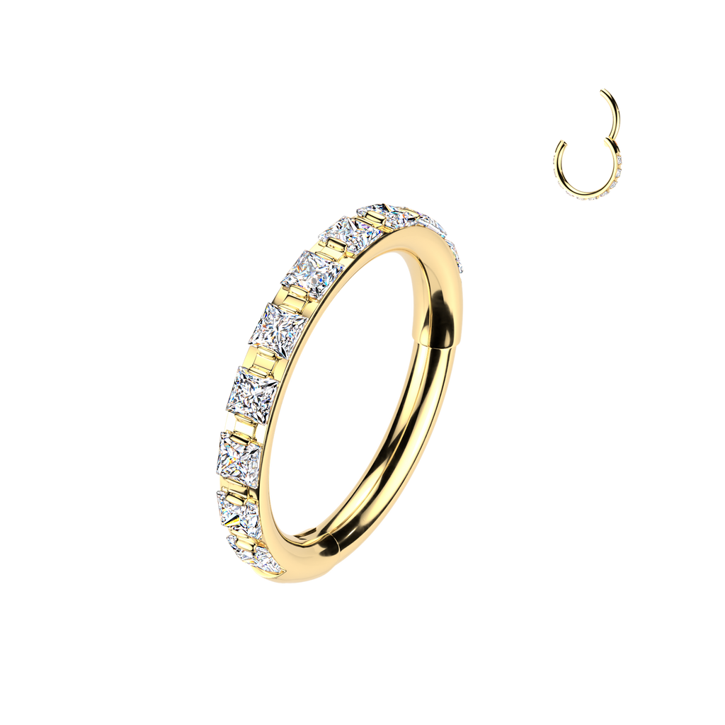 Studded Hinged Hoop