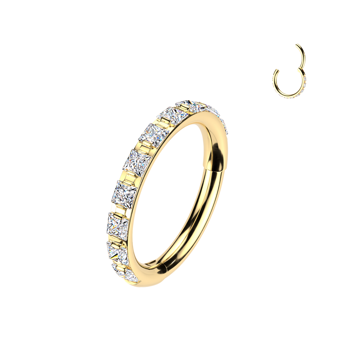 Studded Hinged Hoop