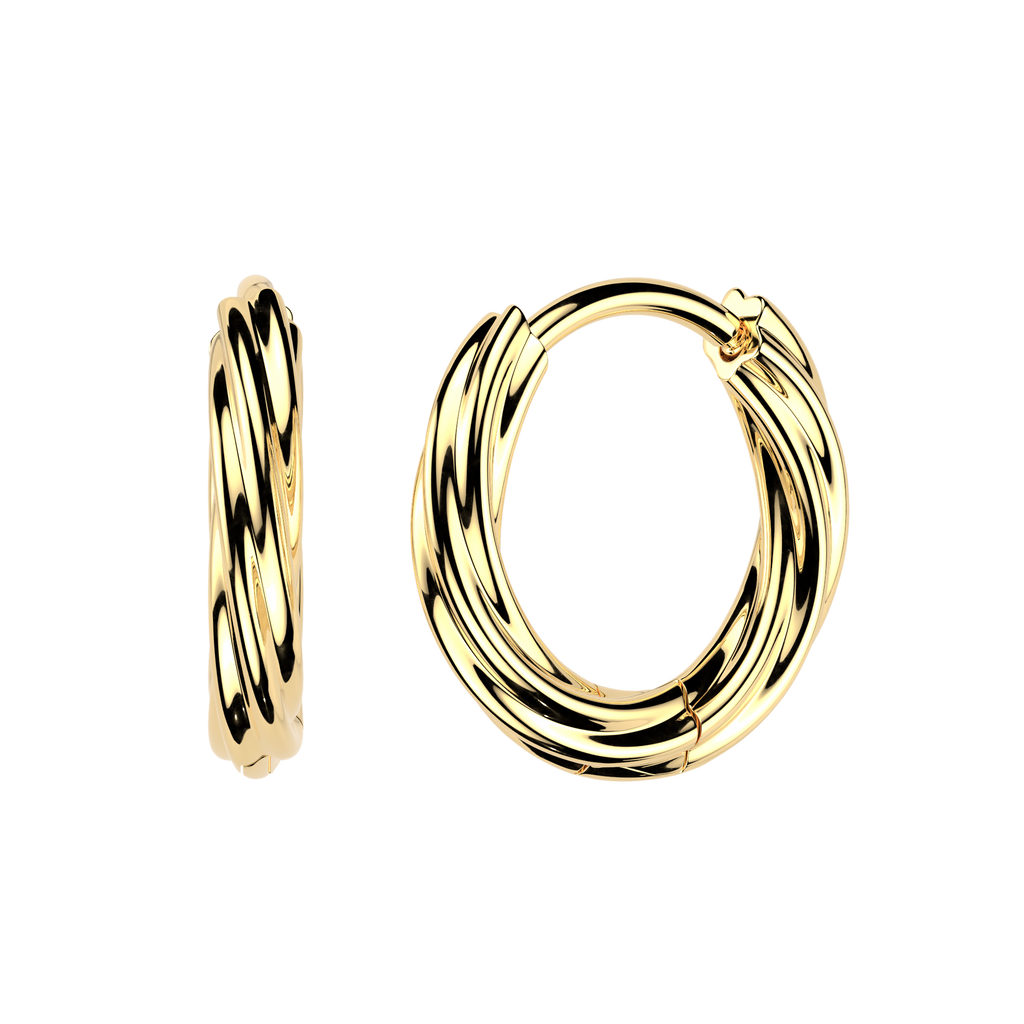 Hinged Twisted Hoops