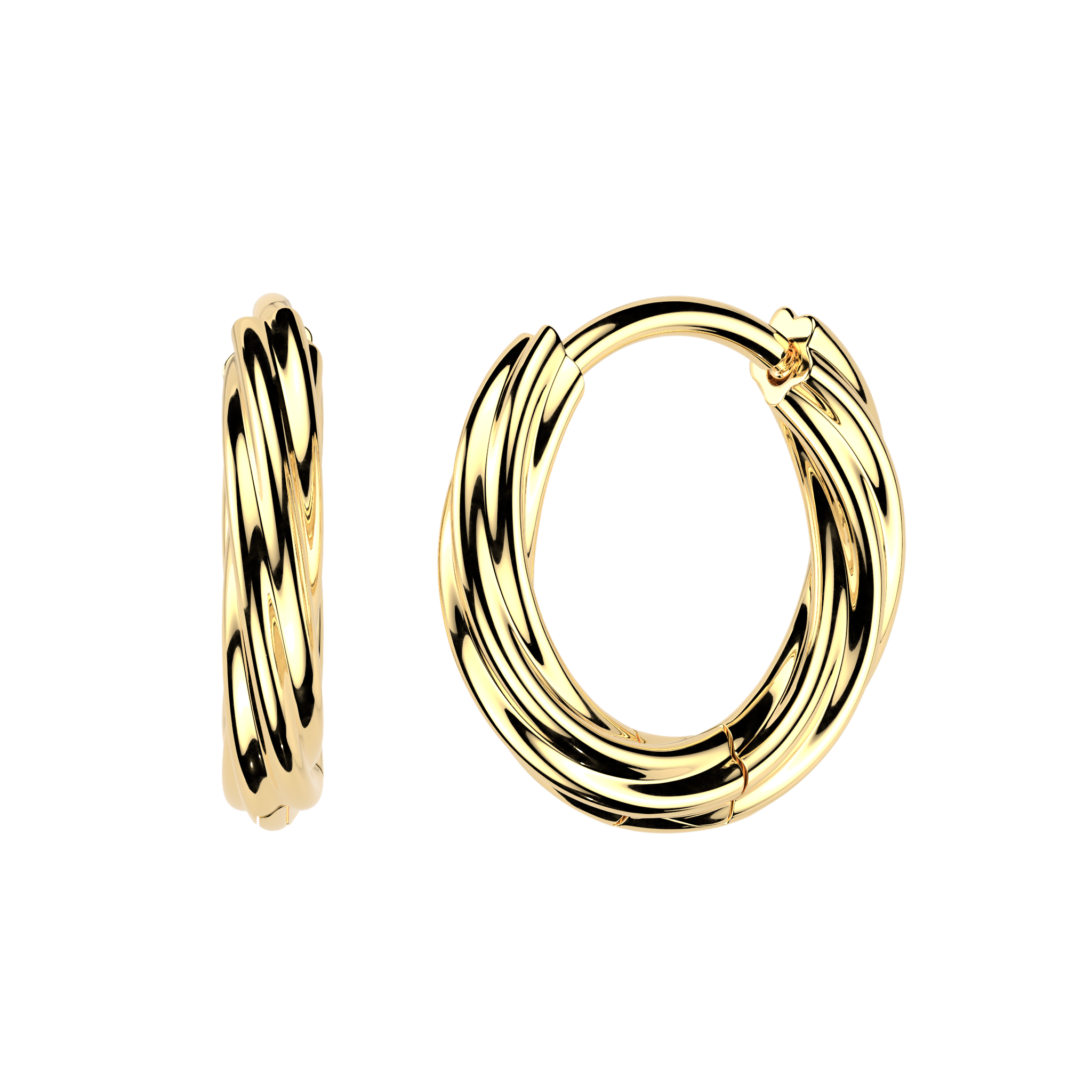 Hinged Twisted Hoops