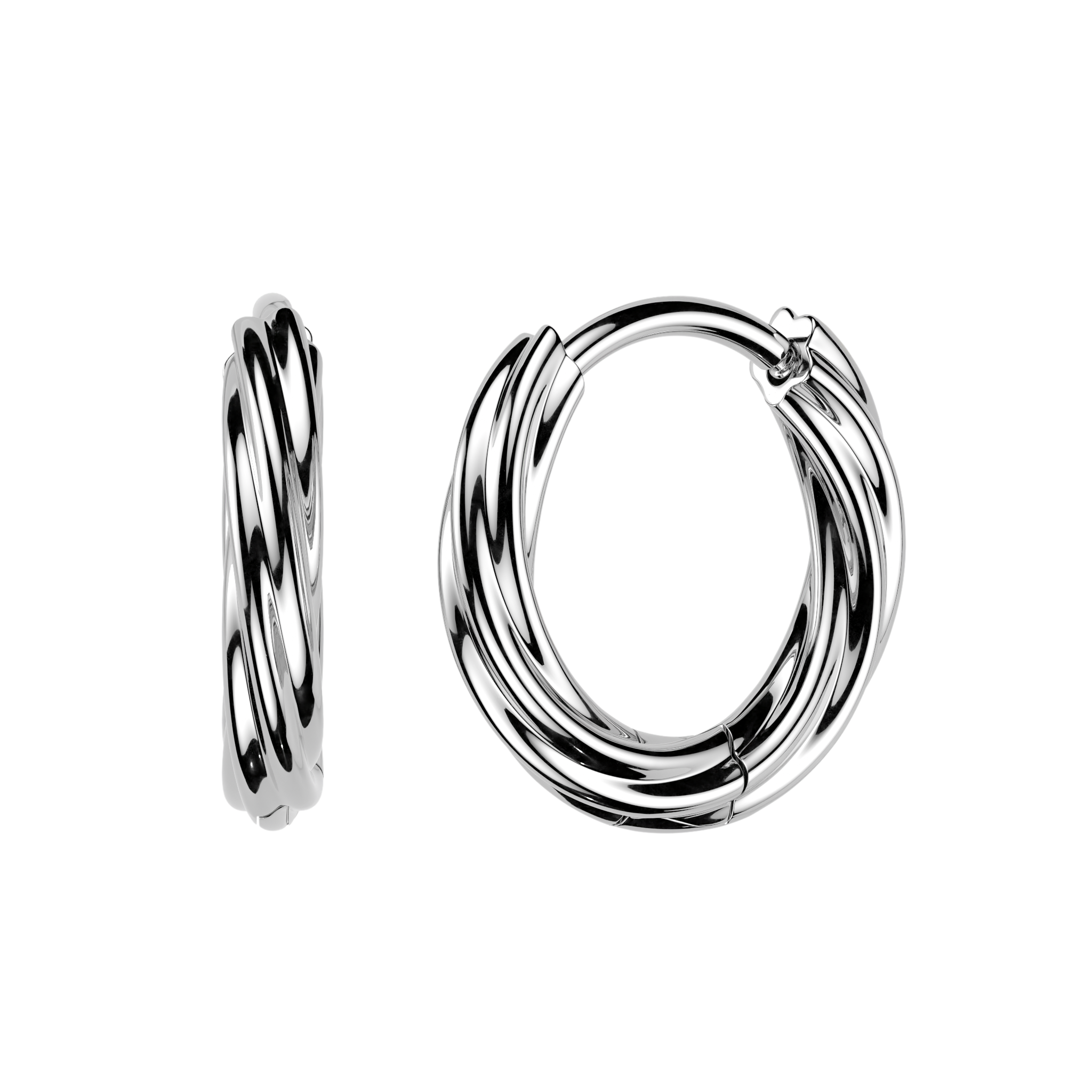 Hinged Twisted Hoops