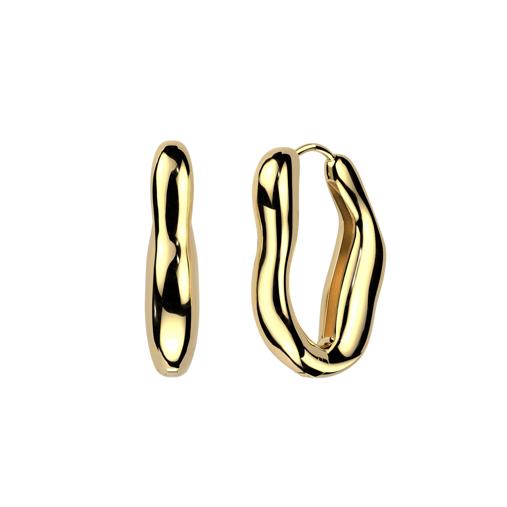 Wavy Oval Hoops