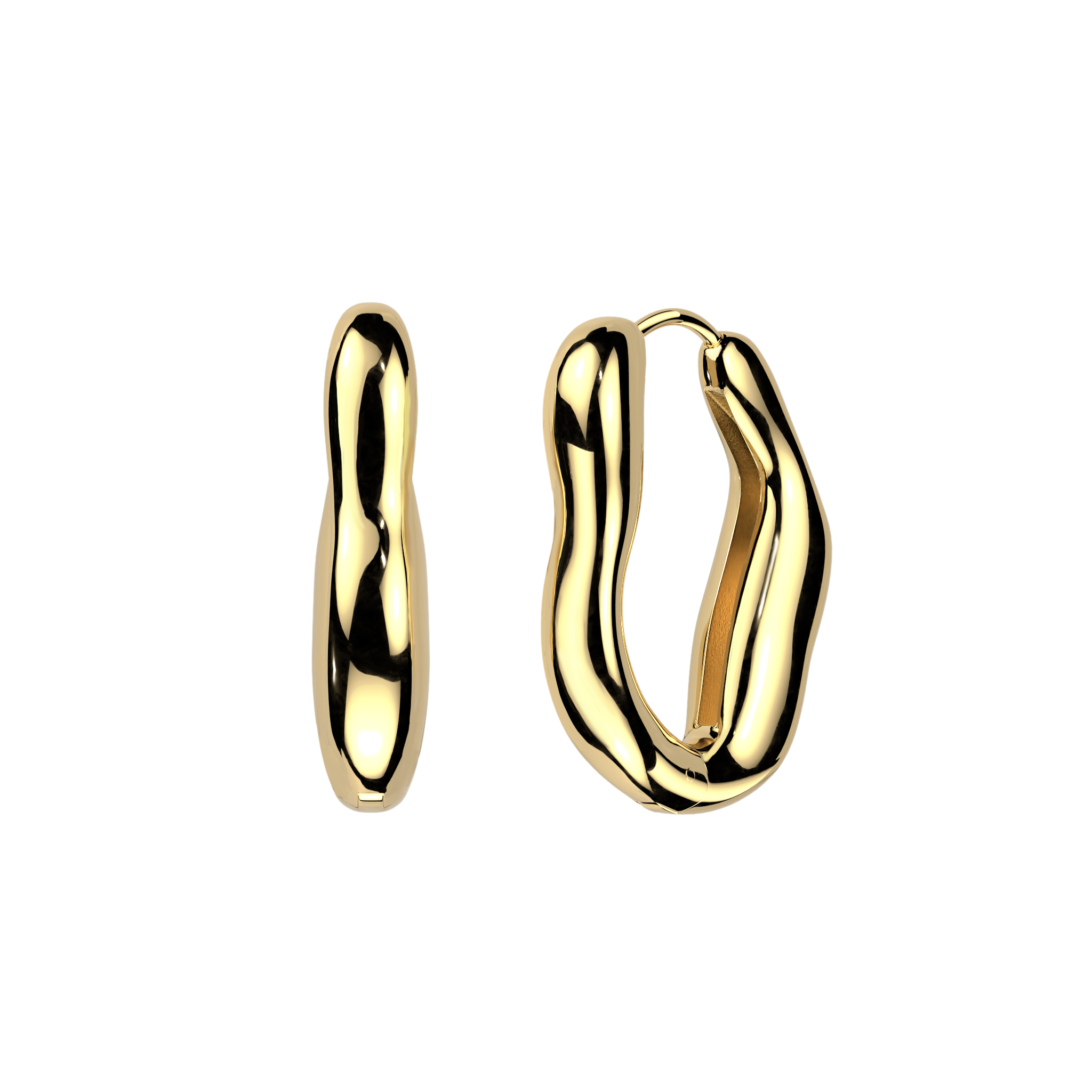 Wavy Oval Hoops