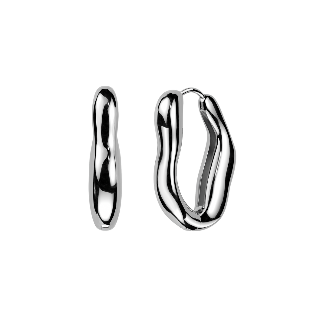 Wavy Oval Hoops